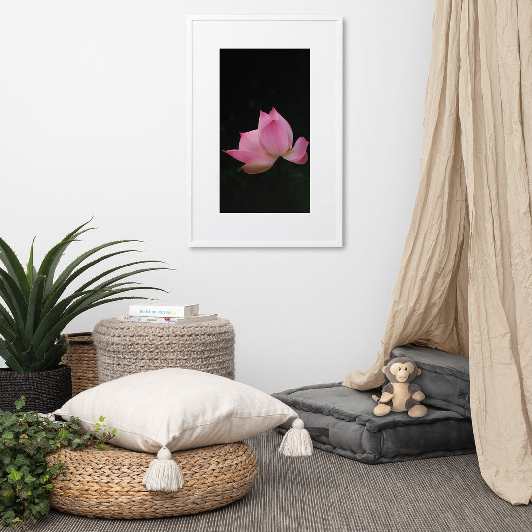 Poster mit Passepartout - Lotus Seerose Kuratoren von artlia artlia