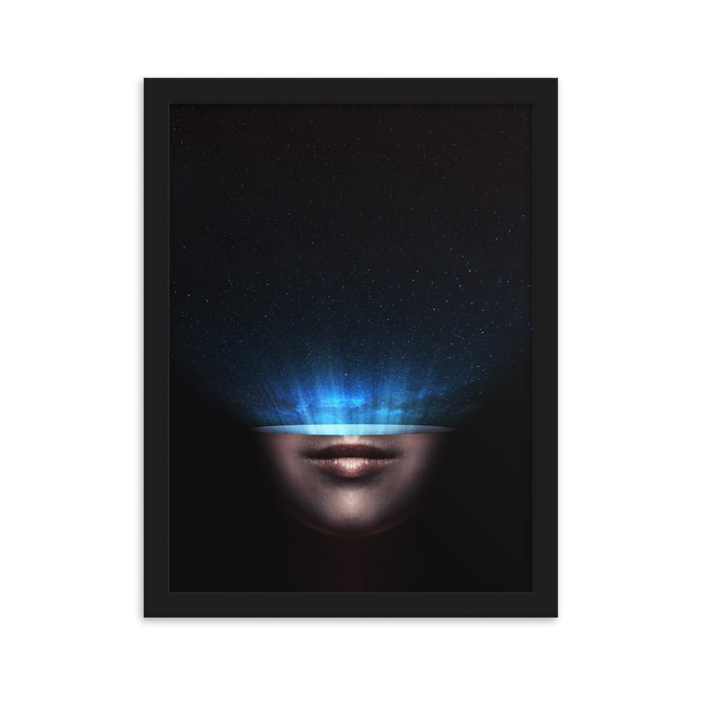 Poster mit Rahmen - Universum im Kopf Kuratoren von artlia Schwarz / 30×40 cm artlia