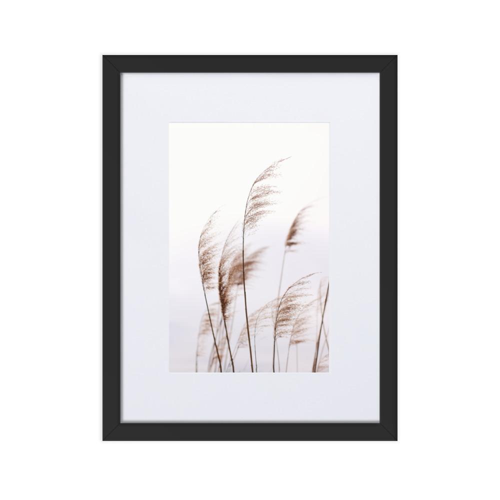 Reeds 01 - Poster im Rahmen mit Passepartout artlia Schwarz / 30×40 cm artlia