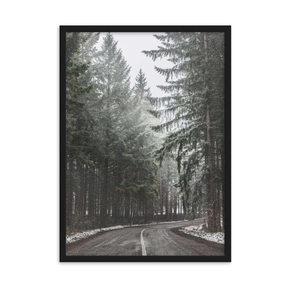 Snow Landscape 6 - Poster im Rahmen artlia Schwarz / 50×70 cm artlia