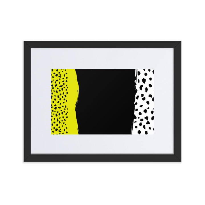 Spots - Poster im Rahmen mit Passepartout artlia Schwarz / 30×40 cm artlia