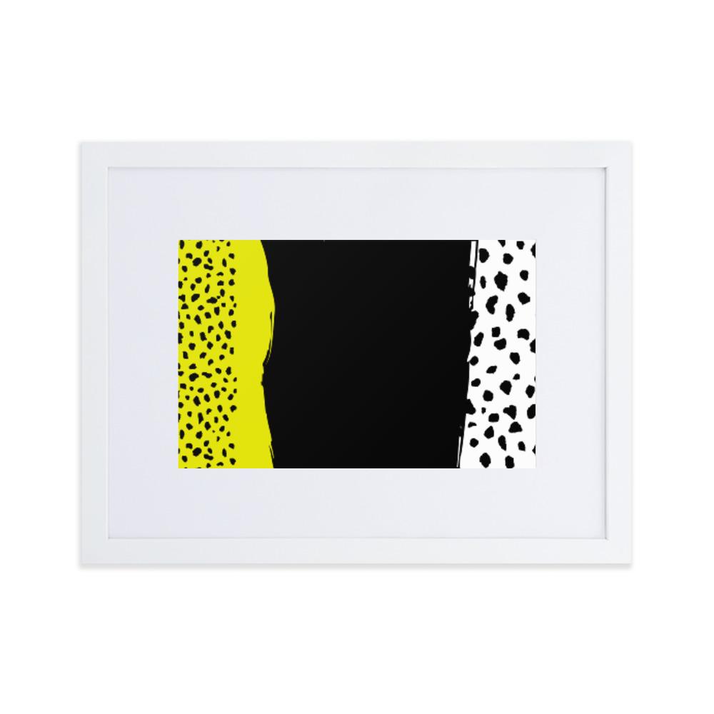 Spots - Poster im Rahmen mit Passepartout artlia Weiß / 30×40 cm artlia