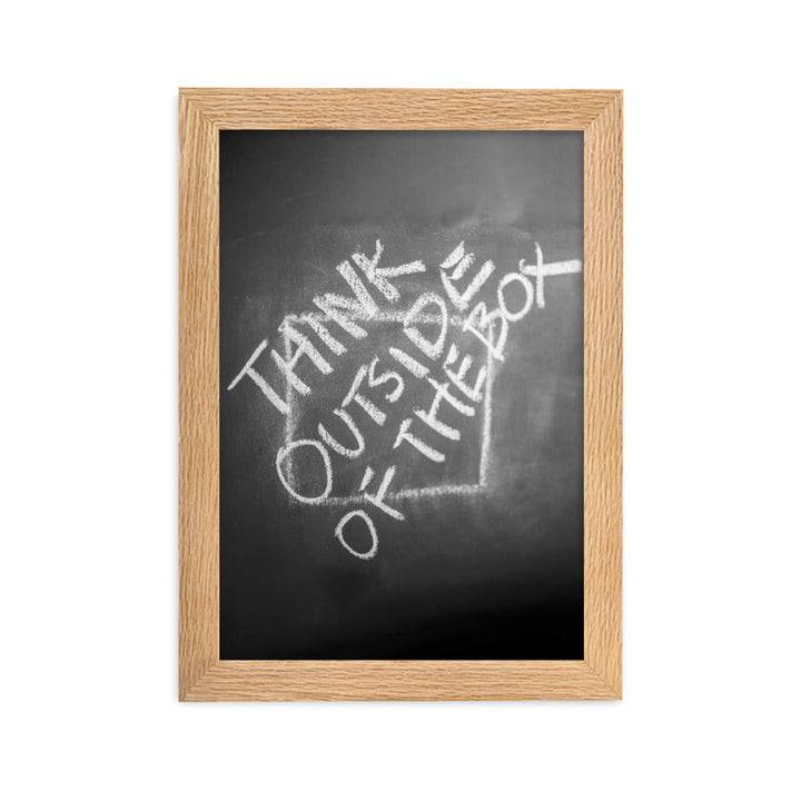 Think outside of the box - Poster im Rahmen Kuratoren von artlia Oak / 21×30 cm artlia