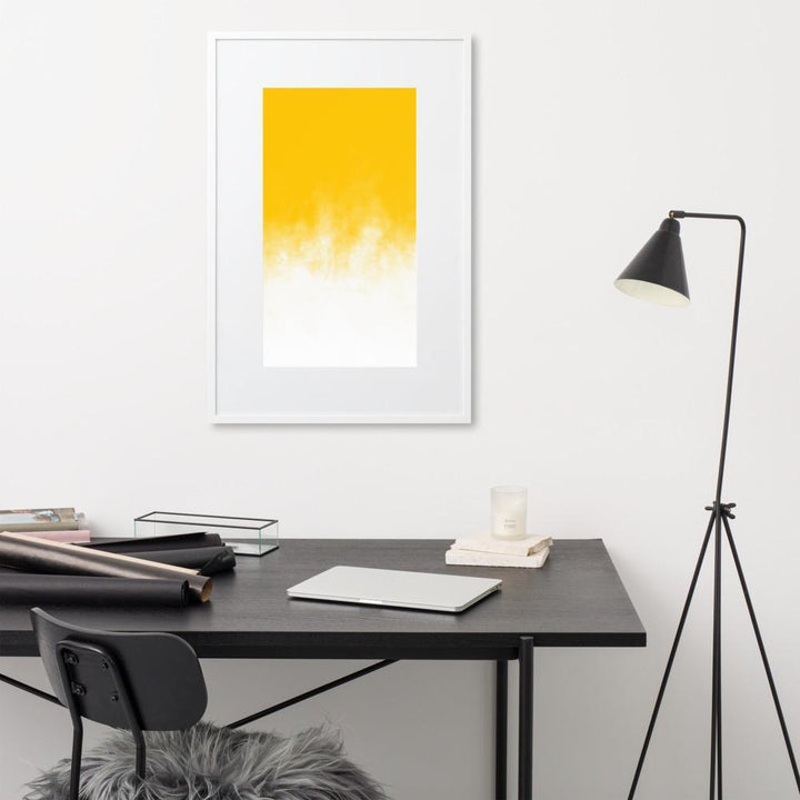 Yellow Gradient - Poster im Rahmen mit Passepartout artlia artlia