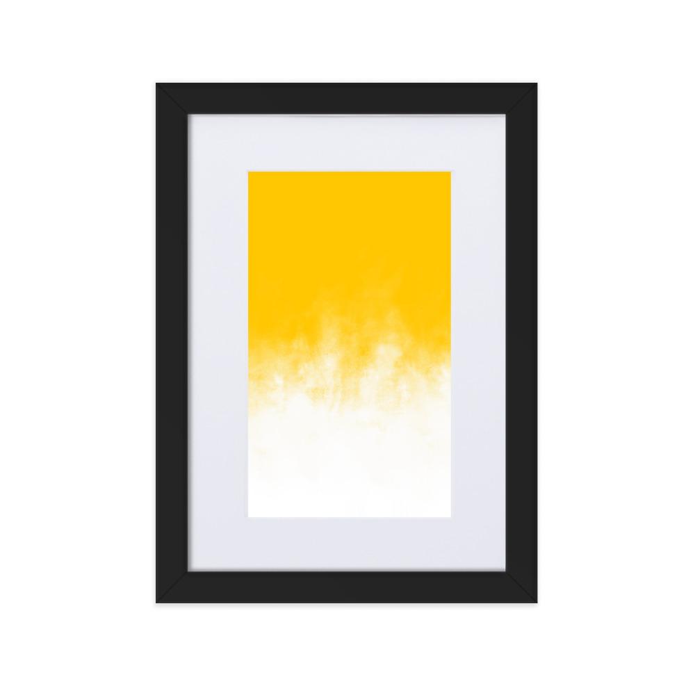 Yellow Gradient - Poster im Rahmen mit Passepartout artlia Schwarz / 21×30 cm artlia